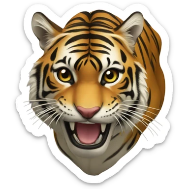 Tigre sacando la lengua sticker