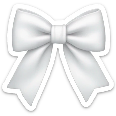 white bow sticker