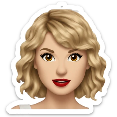 Taylor swift with a music album that says “REP TV” sticker