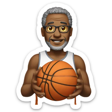 create an emoji for a professor, teaches digital technology ad plays basketball sticker