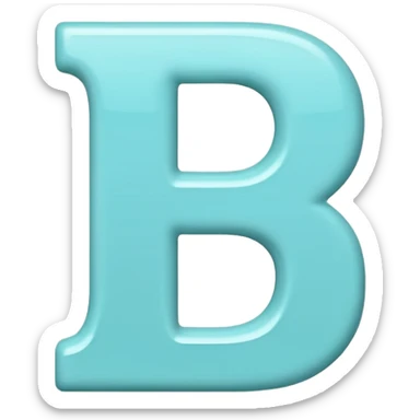 light turquoise letter D emoji sticker