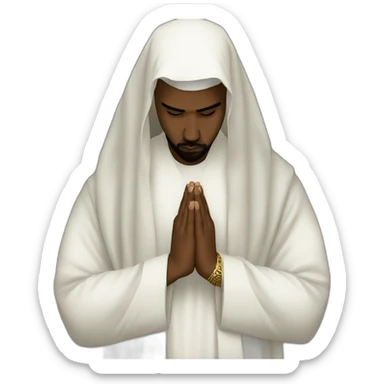Kanye West praying Islamic prayer sticker