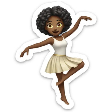 dancing girl sticker
