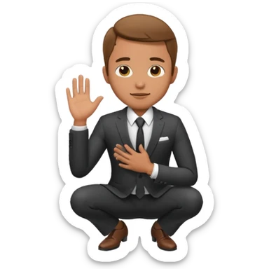 man kneeling and asking for marriage sticker