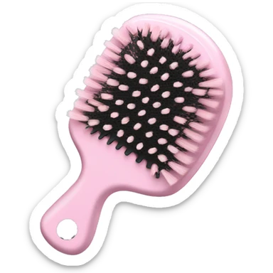 A soft pink hairbrush sticker