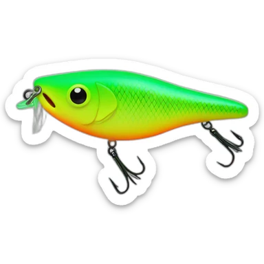 lure vert et jaune fluo sticker