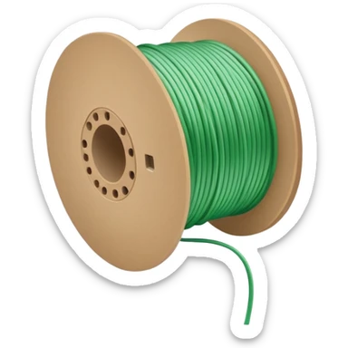 cardboard spool of light green filament sticker
