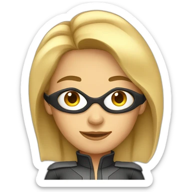 super hero female manager sticker