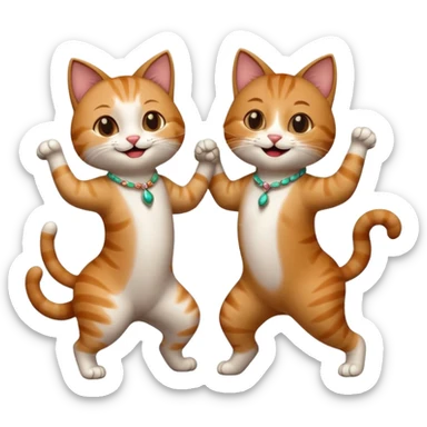 Cats couple salsa dancing  sticker
