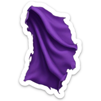 purple ripped cloth sticker