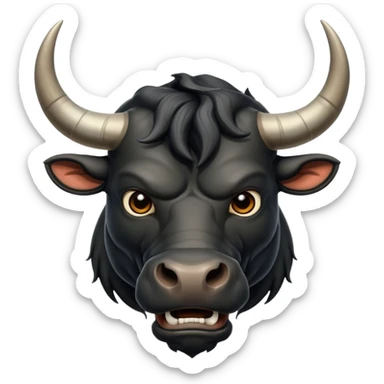 Black bull head bd style  sticker