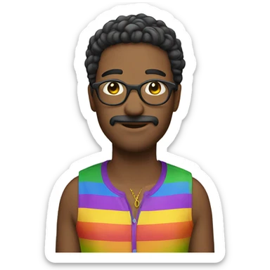 person dressed for gay pride sticker