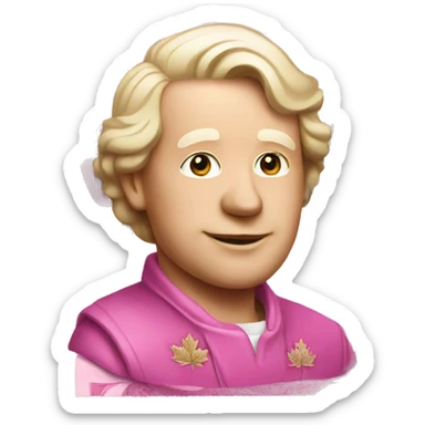 Pink Canadian money sticker