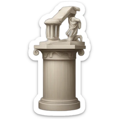 greek pedestal sacrifice sticker