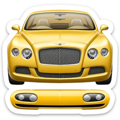 Yellow Bentley sticker