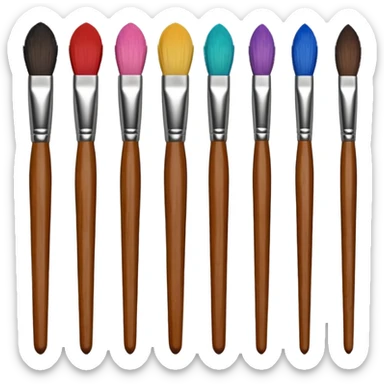 artist brushes sticker