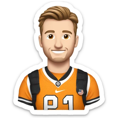 Morgan wallen wearing a Tennessee jersey  sticker