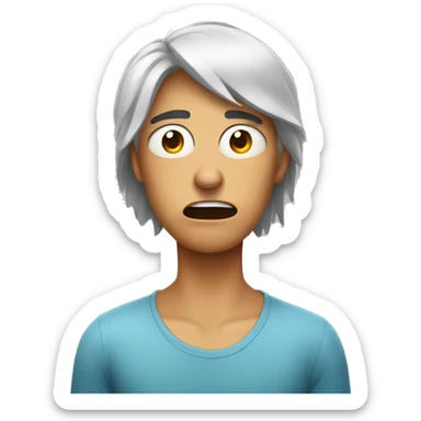 person getting irritated and their eye twitching  sticker