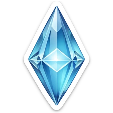 An upward arrow in the form of a crystal sticker