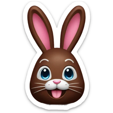 chocolate easter bunny sticker