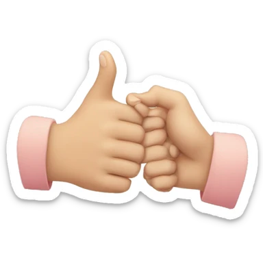 Two hand making a pinky promise sticker