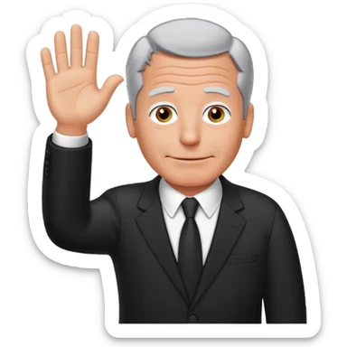 Create an emoji of Epstein waving to the camera in Family Guy style but make it especially like Epstein and not like all old guys sticker