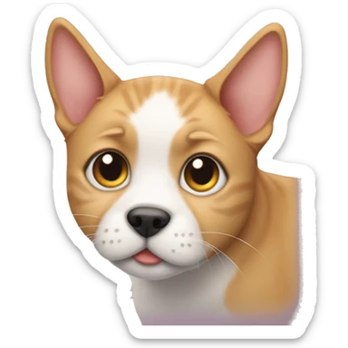 Kitty mixed with a dog sticker