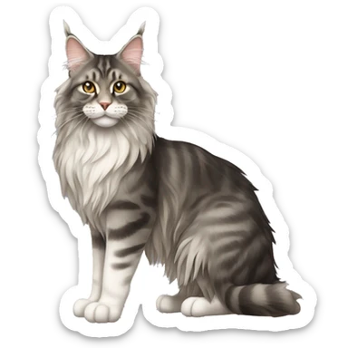 Maine Coon Cat Full Body sticker