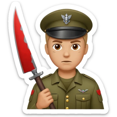 soldier cleaver sticker