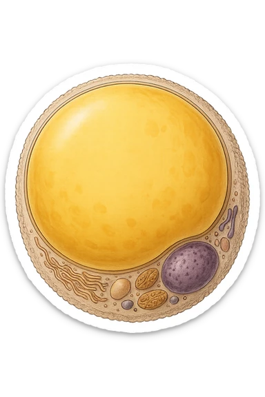 adipocita giallo (cellula di grasso anatomica) sticker