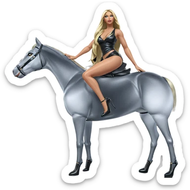 blonde girl in high heels sticker