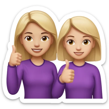 

a girl with a thumb ups and one with thumbs odwnv



 sticker