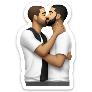 Drake kissing Ishowspeed sticker