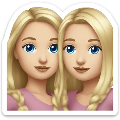 russian-duo-girls-best-friends-blue eyes  sticker