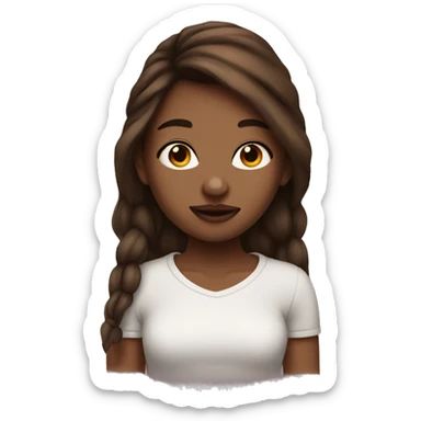 girl with brown hair and septum piercing sticker