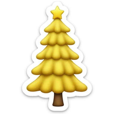 Yellow Christmas tree sticker