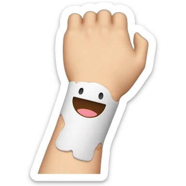 arm in a cast sticker