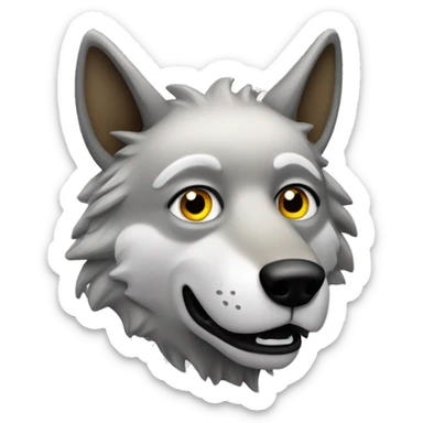 stupid silly bank wolf sticker