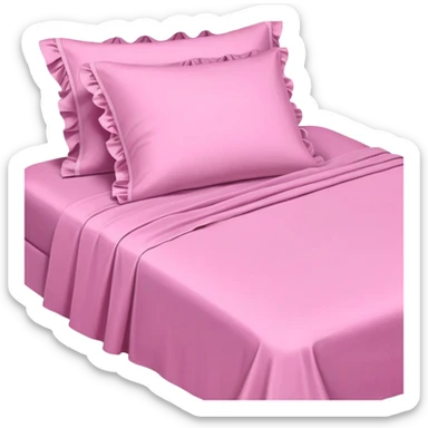 pink bed sheets sticker