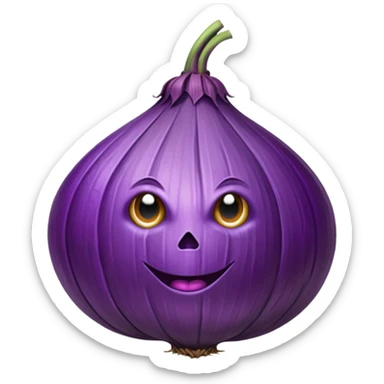 dried purple onion sticker