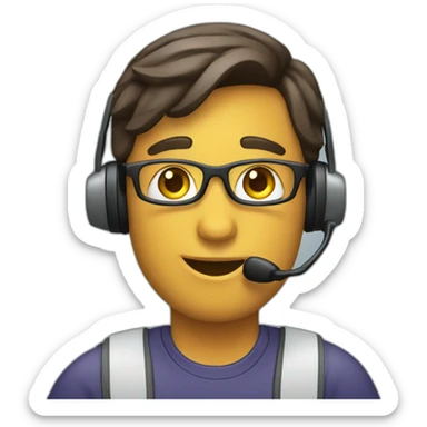 call center employee sticker