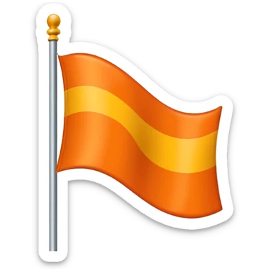 🚩 same flag with orange colour sticker