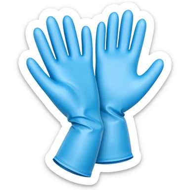 medical gloves object icon, latex gloves pair, 3D cartoon, mobile game icon style, centered, clean background, no text, no watermark
 sticker