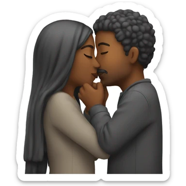 two people kissing sticker