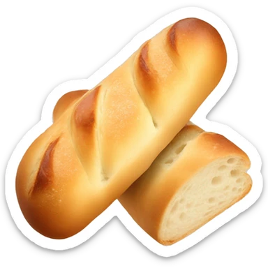 Baguette dipped in fondue sticker