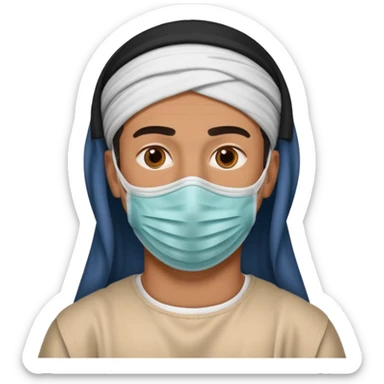 Arabe hombre con tapabocas sticker