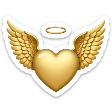 heart with angel wings sticker