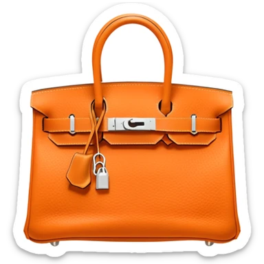 front soft orange hermes birkin bag sticker