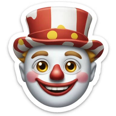 Circus clown sticker