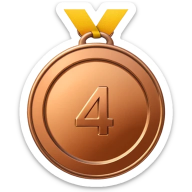 4th place medal sticker